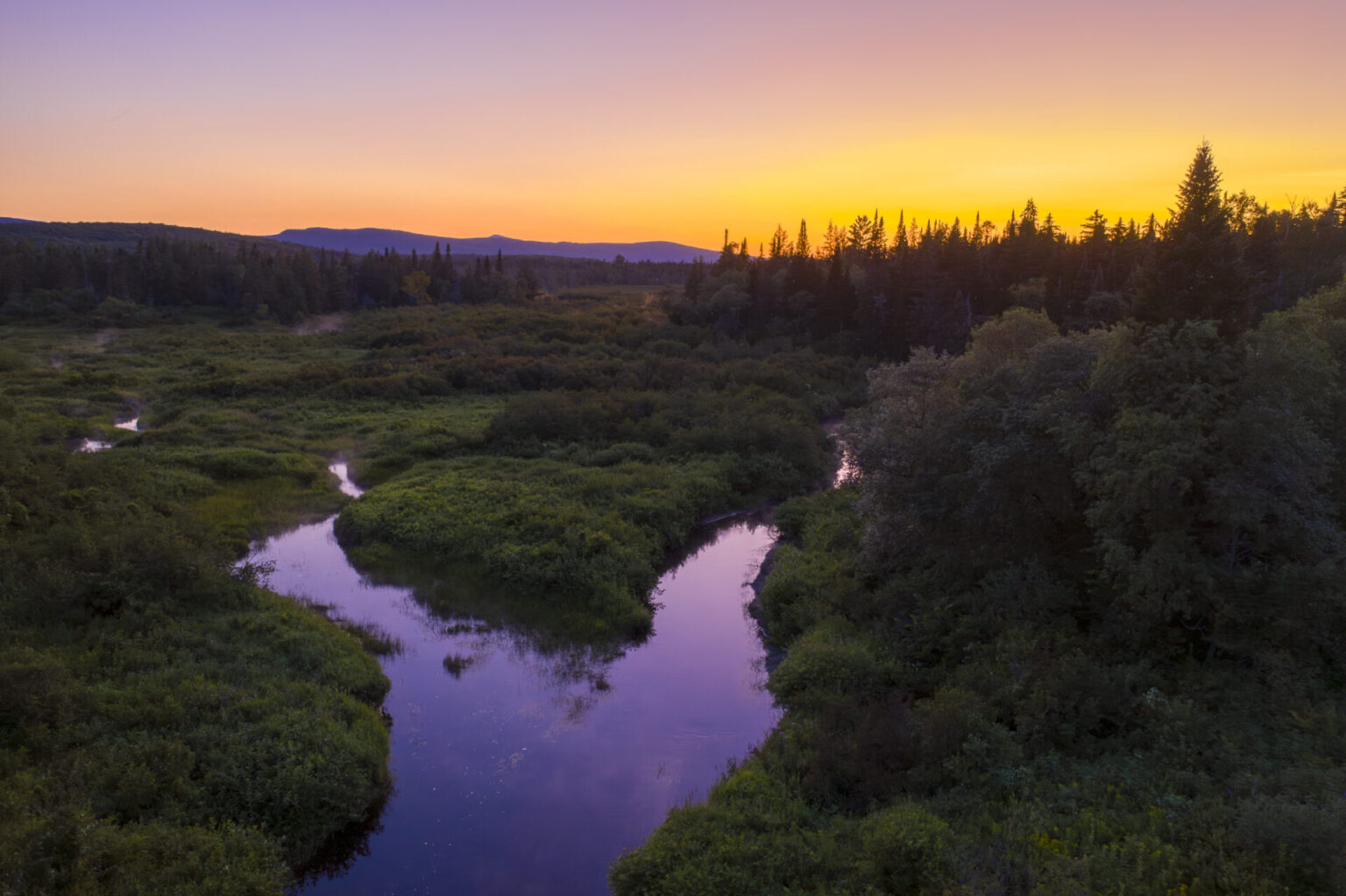 Sunset at East Brighton, Vermont