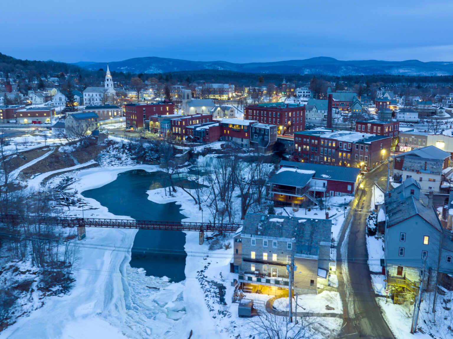 February Twilight, Middlebury, Vermont