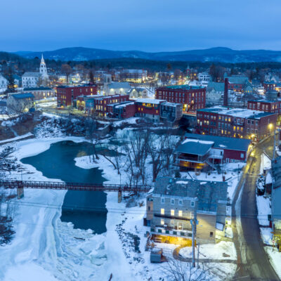 February Twilight, Middlebury, Vermont