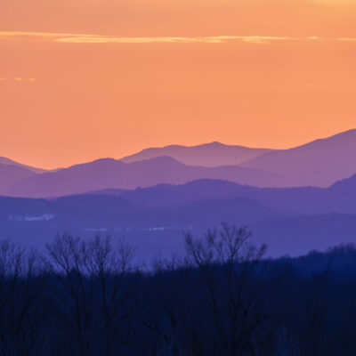 Adirondack sunset from New Haven, Vermont