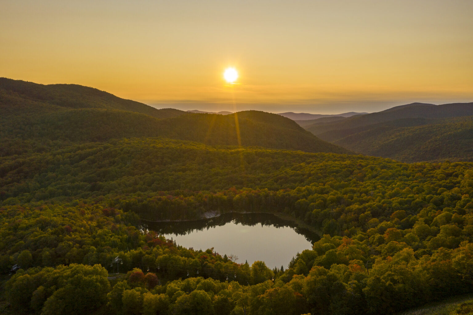 Pleiad Lake Sunrise, Hancock, Vermont